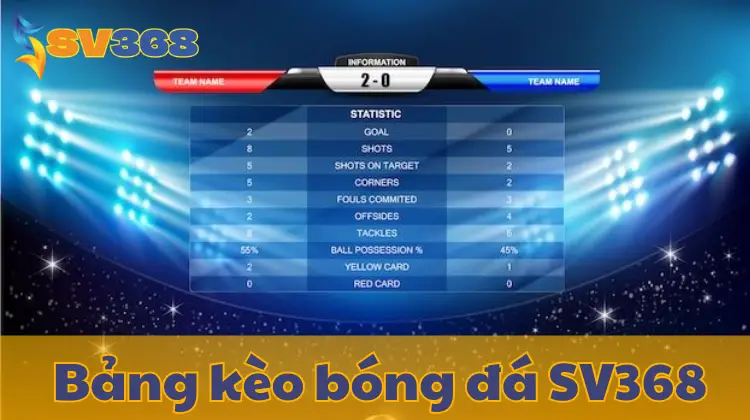 Bảng kèo đa dạng trên SV368 – nơi bạn bắt đầu hành trình làm chủ cá cược bóng đá!